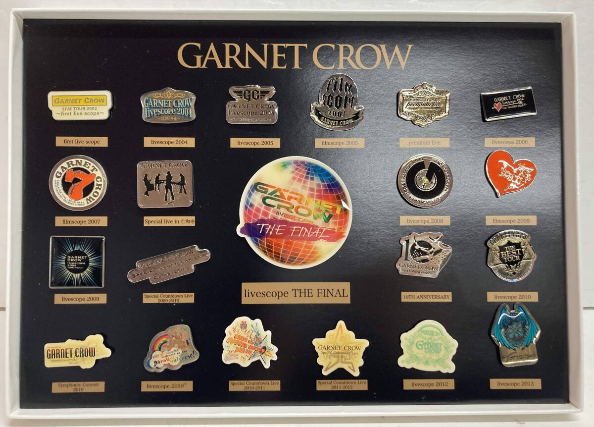 GARNET CROW THE FINAL 記念ピンズセット 写真額装 M269-18 GARNET CROW 13th memories ピンバッジ セット ガーネット
