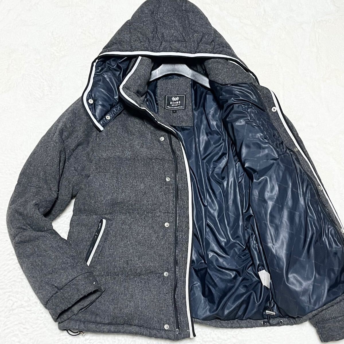 美品⁄Lサイズ○ ビームスハート人気の一着 BEAMS HEART ダウン 美品⁄Lサイズ○ ビームスハート人気の一着 BEAMS HEART ダウン