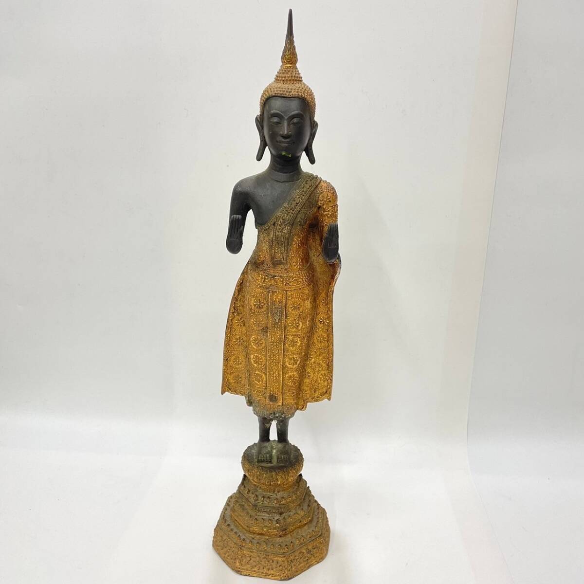 ☆ 1円〜【現状保管品】 仏像 タイ仏 仏教 ブロンズ製 コレクター放