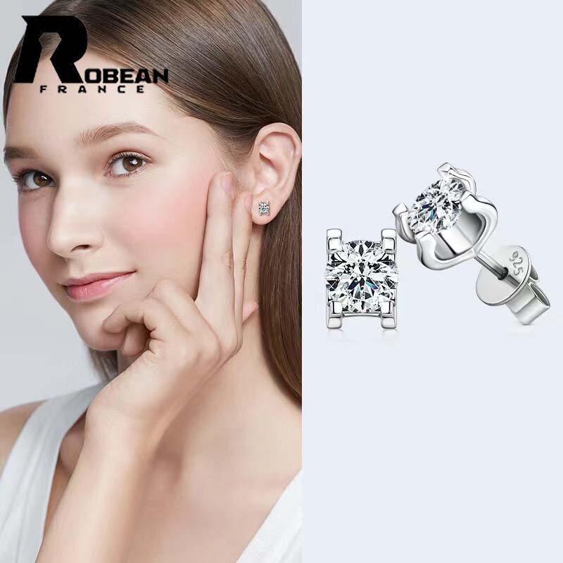 綺麗 EU製 定価10万円☆ROBEAN・人工ダイヤモンド・ピアス☆s925