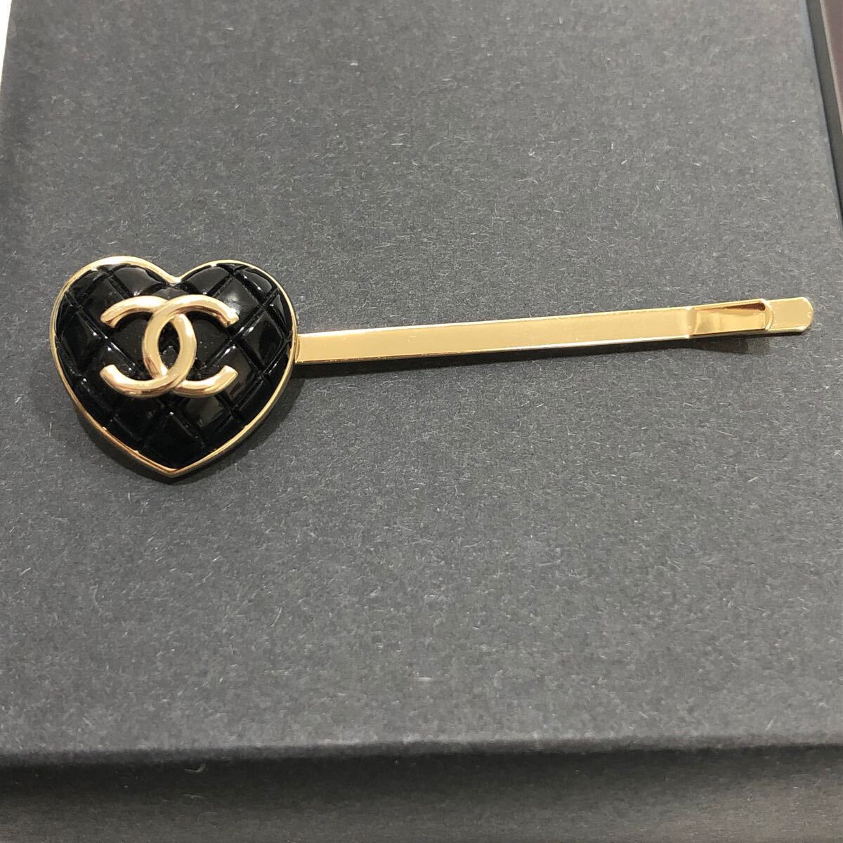 CHANEL シャネル ココマーク ハート - ツイード ヘアピン ライン 
