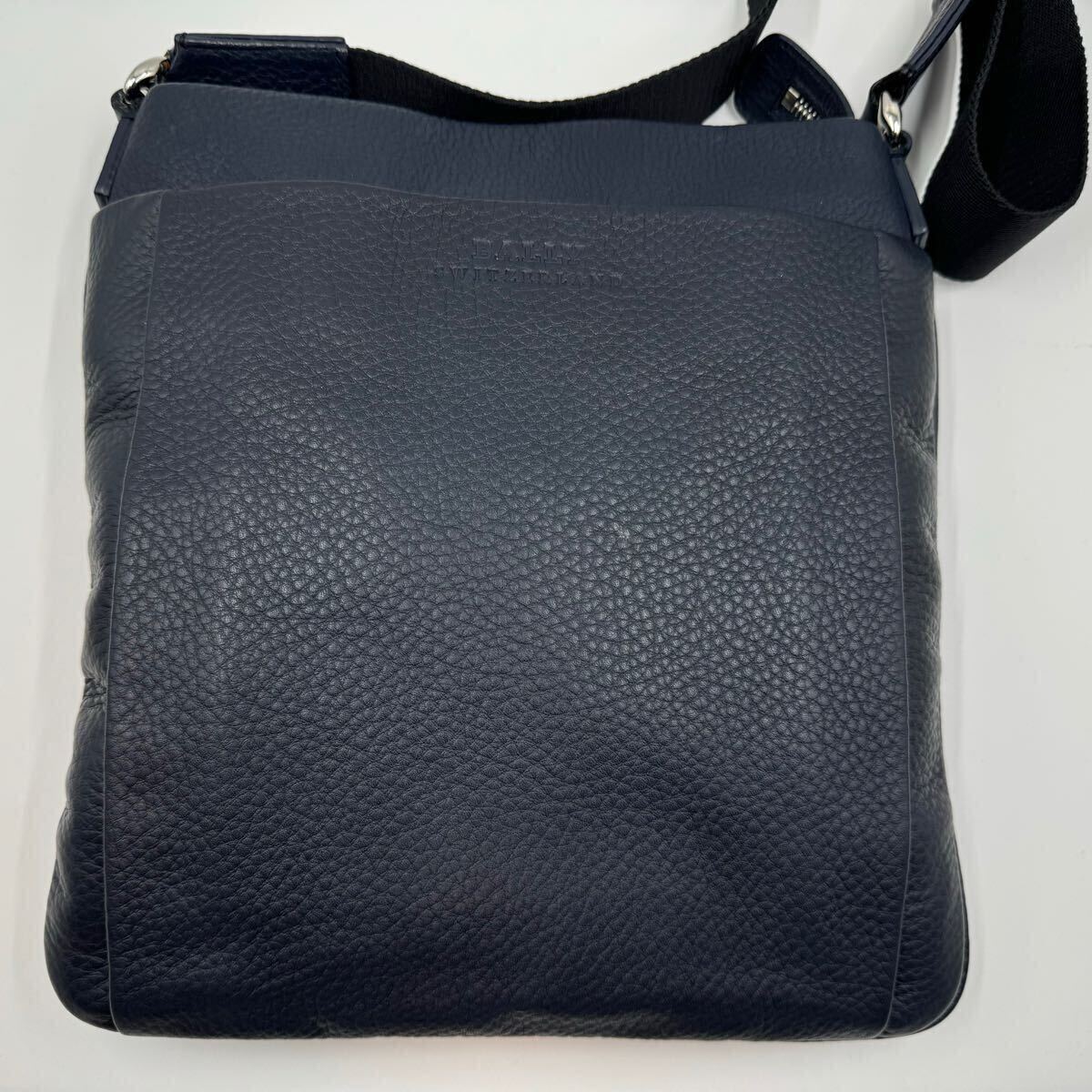 美品/希少 BALLY バリー サコッシュ 斜め掛け シボ革 レザー 本革