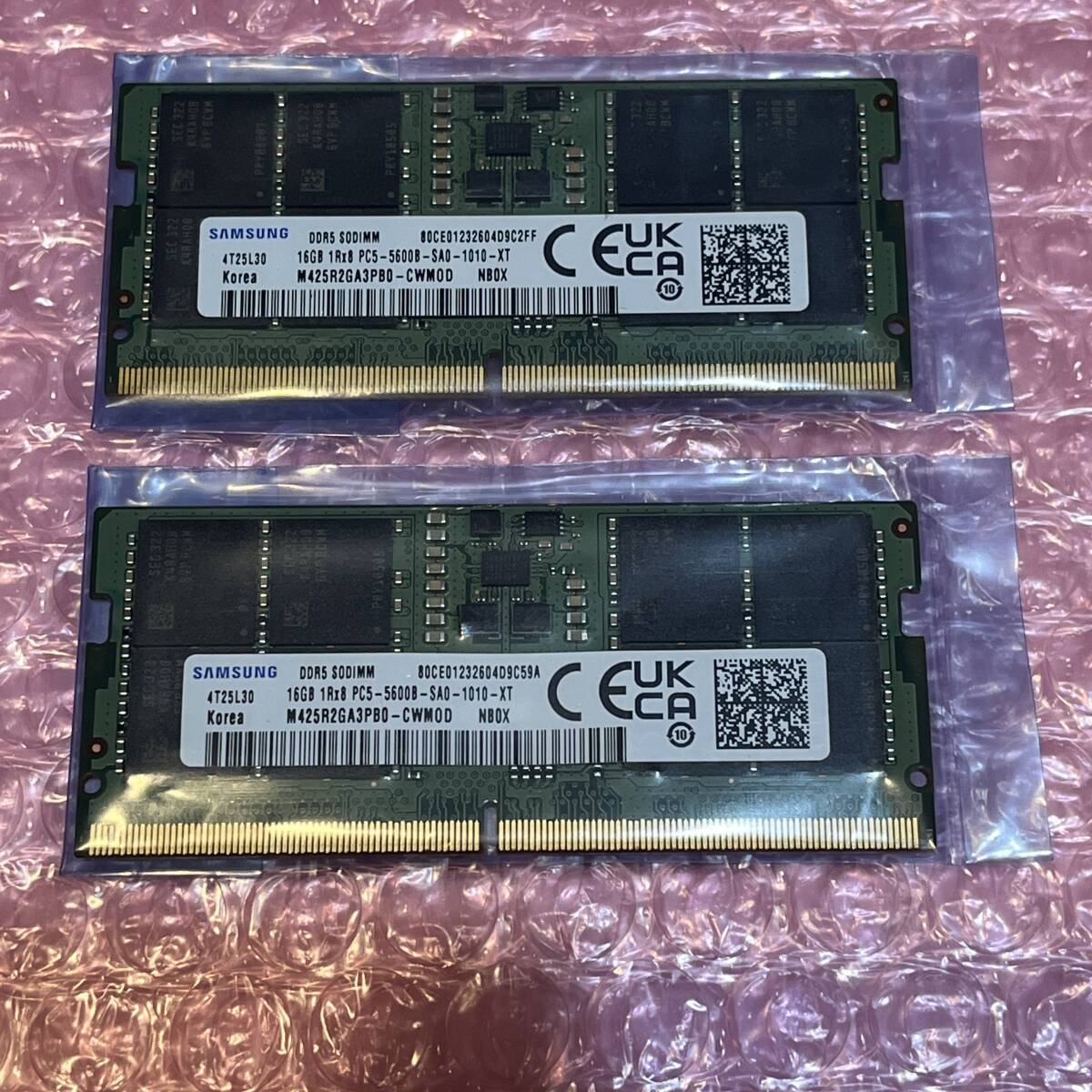 SAMSUNG DDR5 5600 16GBx2 計32GB SODIMM/SO-DIMM/ノート用 メモリ/②