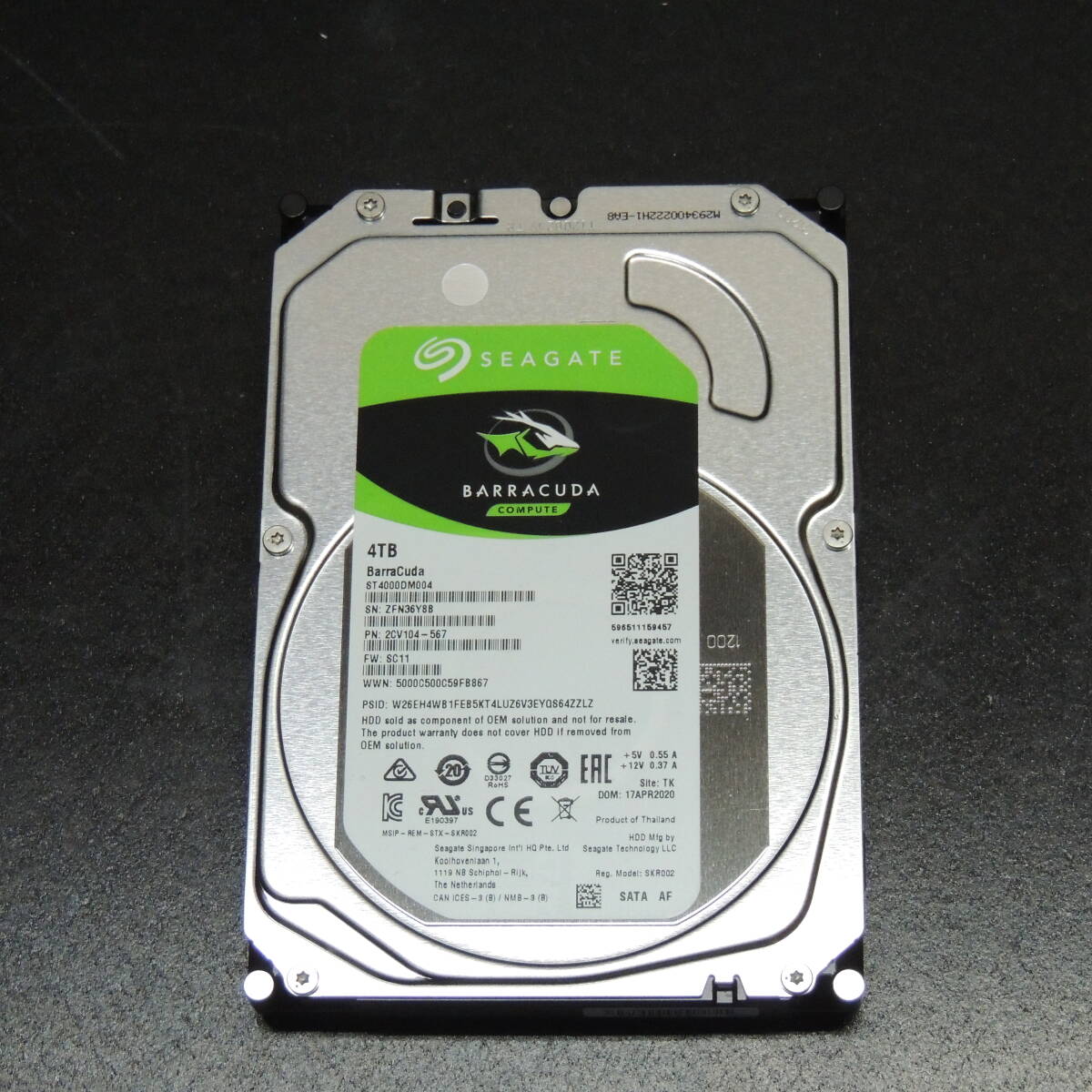 Seagate St4000dm004 4tb 5900 Rpm 256MB Cache SATA3 3.5' Inch