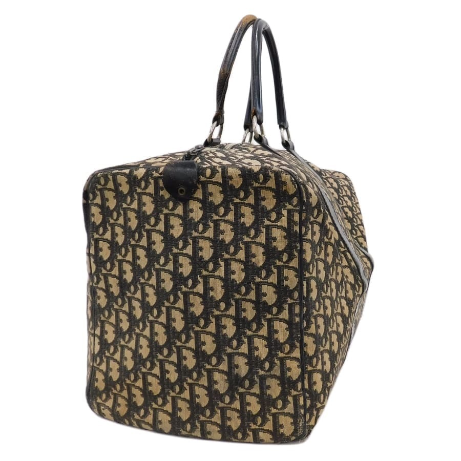 Christian Dior ボストンバッグ ブラック/ベージュ 1円 □ ディオール ボストンバッグ ベージュ×ブラック系 キャンバス