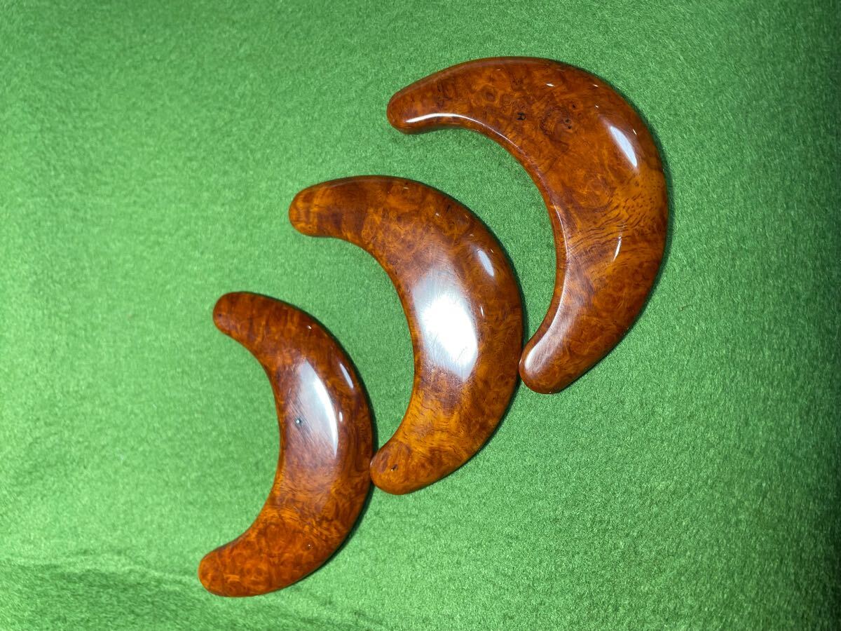 黒柿　　アクセサリー　部品　鏡面仕上げ　　3点_2