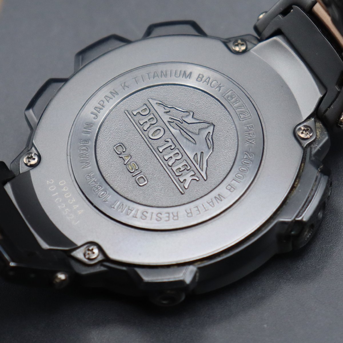 CASIO PROTREK MANASLU カシオ プロトレック マナスル PRX-2000LB 電波ソーラー デジタル 黒 チタン製 登山 多機能 純正ブレス メンズ_8
