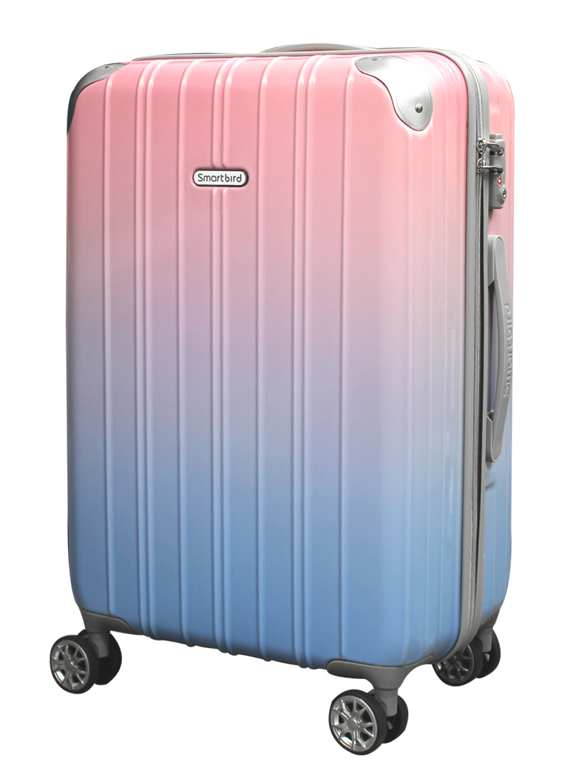 新品未使用(D-98)5035-M-BluePink/ ブルーピンク 中型 Mサイズ 軽量ファスナー アウトレット スーツケース キャリーケース 訳アリ_1