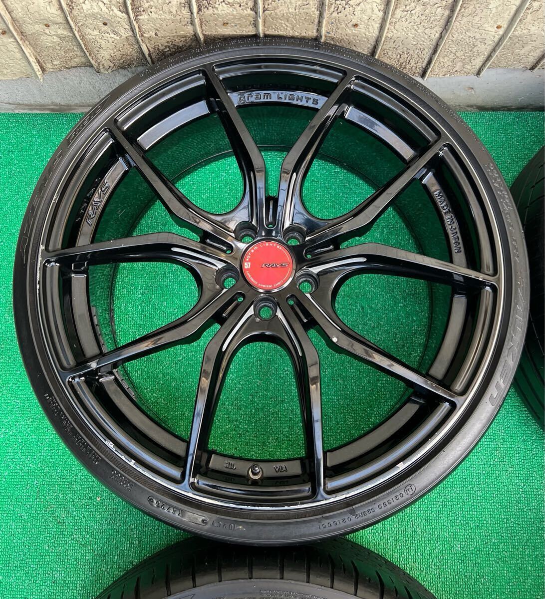 美品 RAYS レイズ グラムライツ 57FXX 19インチタイヤ/ホイール4本 8.5J+45 PCD100 5H 2020年製 プリウス 86 BRZ ZN6 ZC6等 19インチ レイズ 57FXX タイヤ、ホイール 5H114.3 0