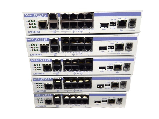 周辺機器 【 NEC UNIVERGE IX2215 5台セット 】稼動品 電源コード無し