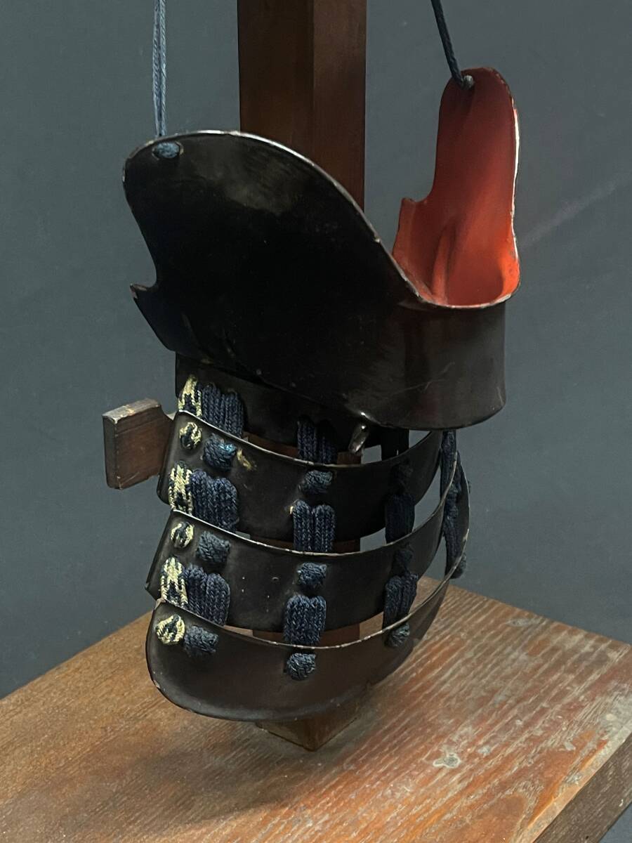 【PPP】鉄黒塗り半面頬　武具甲冑　戦国武将侍