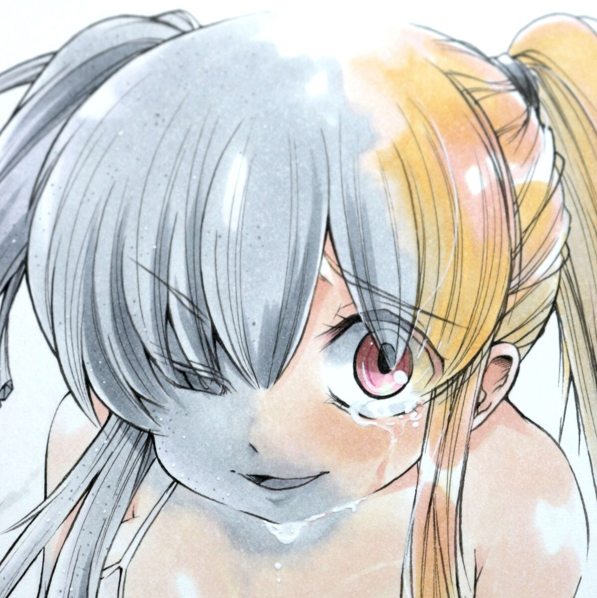 手描きイラスト オリジナル 石化少女 A5サイズ 手描きイラスト 【公式