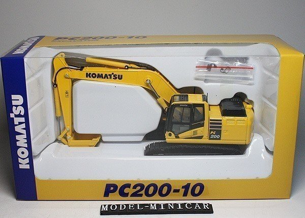 新品未開封KOMATSU PC200-10 油圧ショベル 1/50 スケール模型 △超希少！ミニチュア 1/50 コマツ KOMATSU 油圧ショベル PC200-10