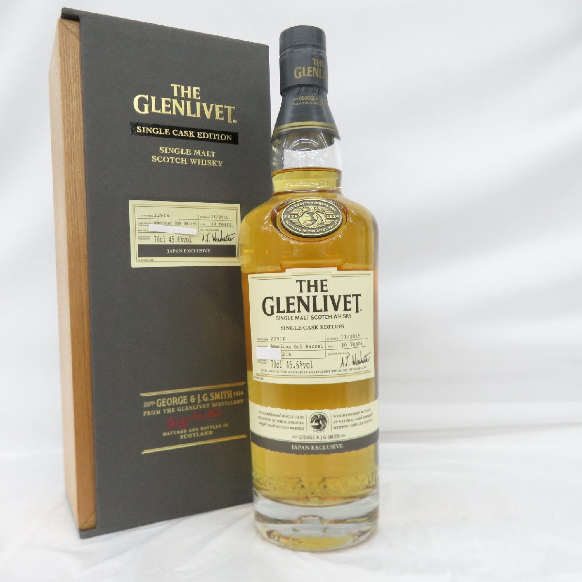【未開栓】ザ・グレンリベット シングルカスク 2019 30年 アメリカンオークカスク ウイスキー 700ml 45.6% 木箱付 987103727 0205_1