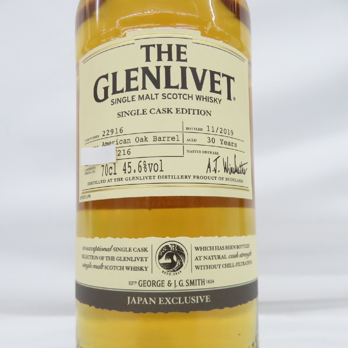 【未開栓】ザ・グレンリベット シングルカスク 2019 30年 アメリカンオークカスク ウイスキー 700ml 45.6% 木箱付 987103727 0205_3