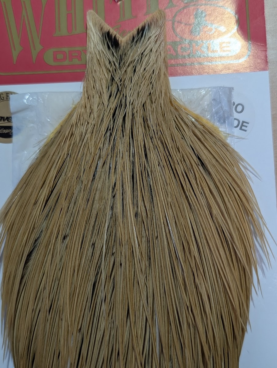 ホワイティング ハックル Whiting WHITING ドライフライ Golden Badger