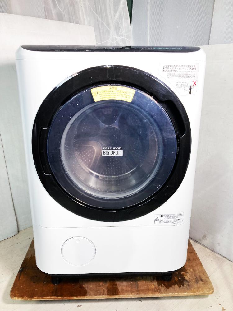 地域限定送料無料★極上超美品 中古★日立 12kg 温水ナイアガラ洗浄!!風アイロン ビッグドラム式洗濯乾燥機【BD-NX120BL-S】EIIO_2