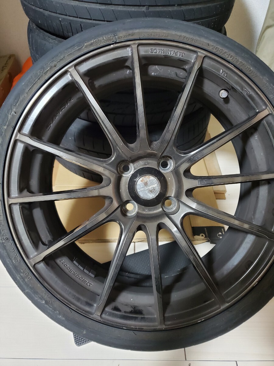 17インチ SA-15R 4穴 ウェッズスポーツ 7J pcd100 Weds SA15R ウェッズ