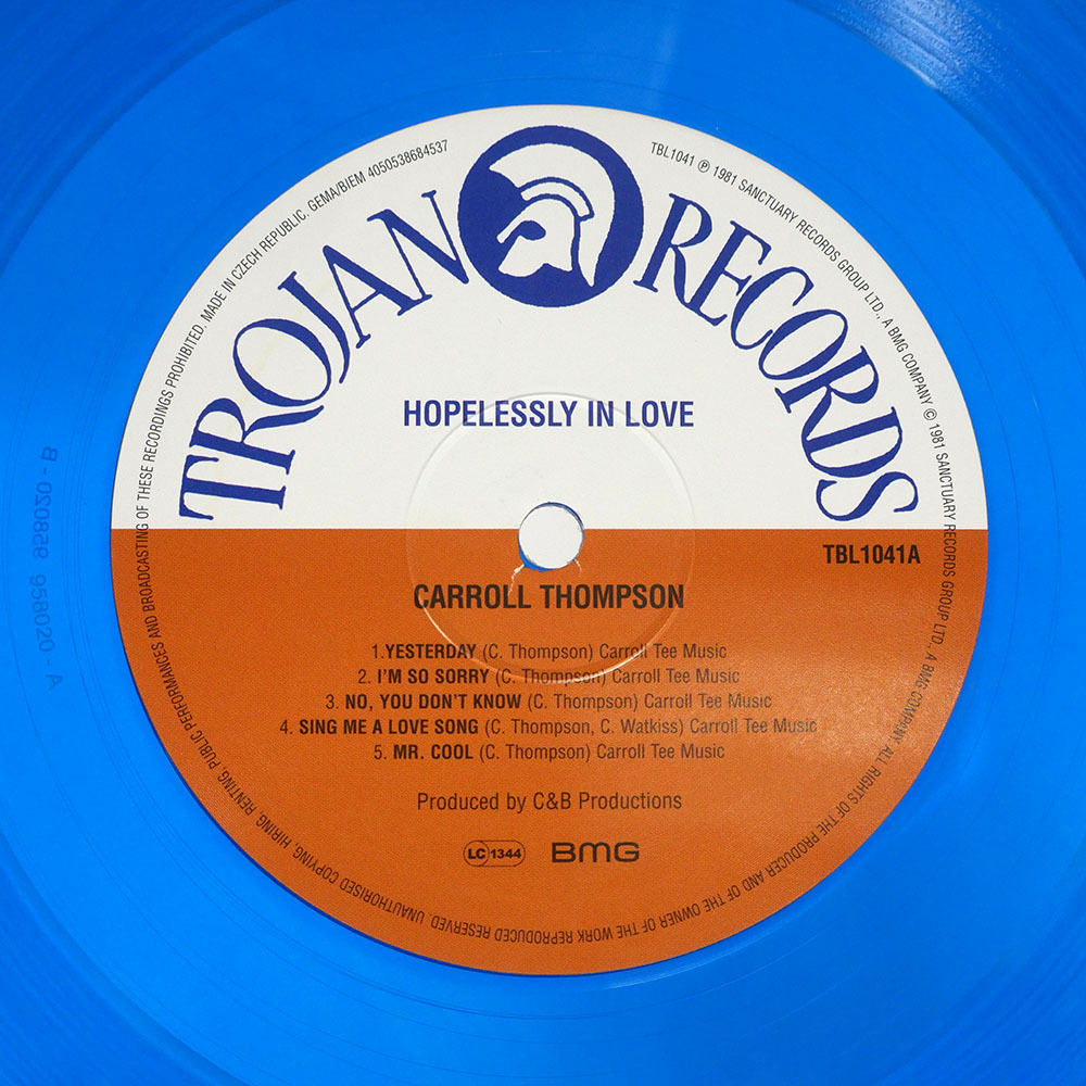 帯付き CARROLL THOMPSON/HOPELESSLY IN LOVE/TROJAN RECORDS TBL1041