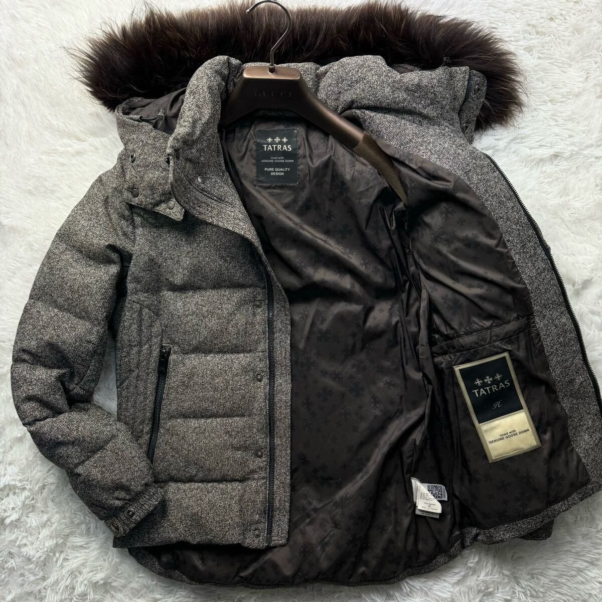 タトラス【定価約25万】TATRAS ダウンジャケット ファー付 フード着脱 