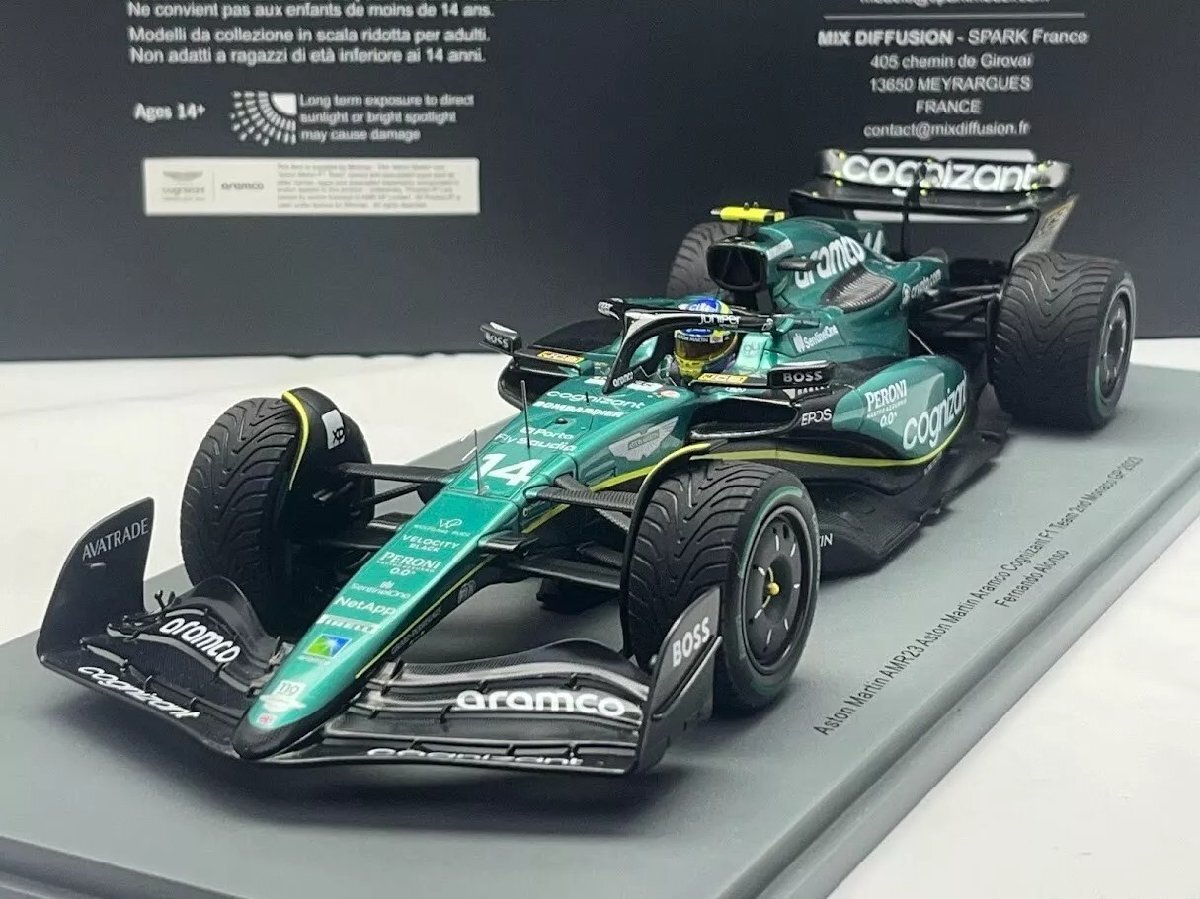 Aston Martin Mercedes AMR23 14 Fernando Alonso F1 2ème Monaco 2023 Minichamps 117230714
