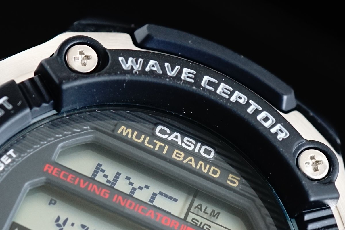 1円～1スタ 新品未使用 逆輸入model CASIO カシオ電波時計200m防水【誤差10万年に1秒】BK ブラック 20気圧 超高性能 ハイスペック腕時計_5