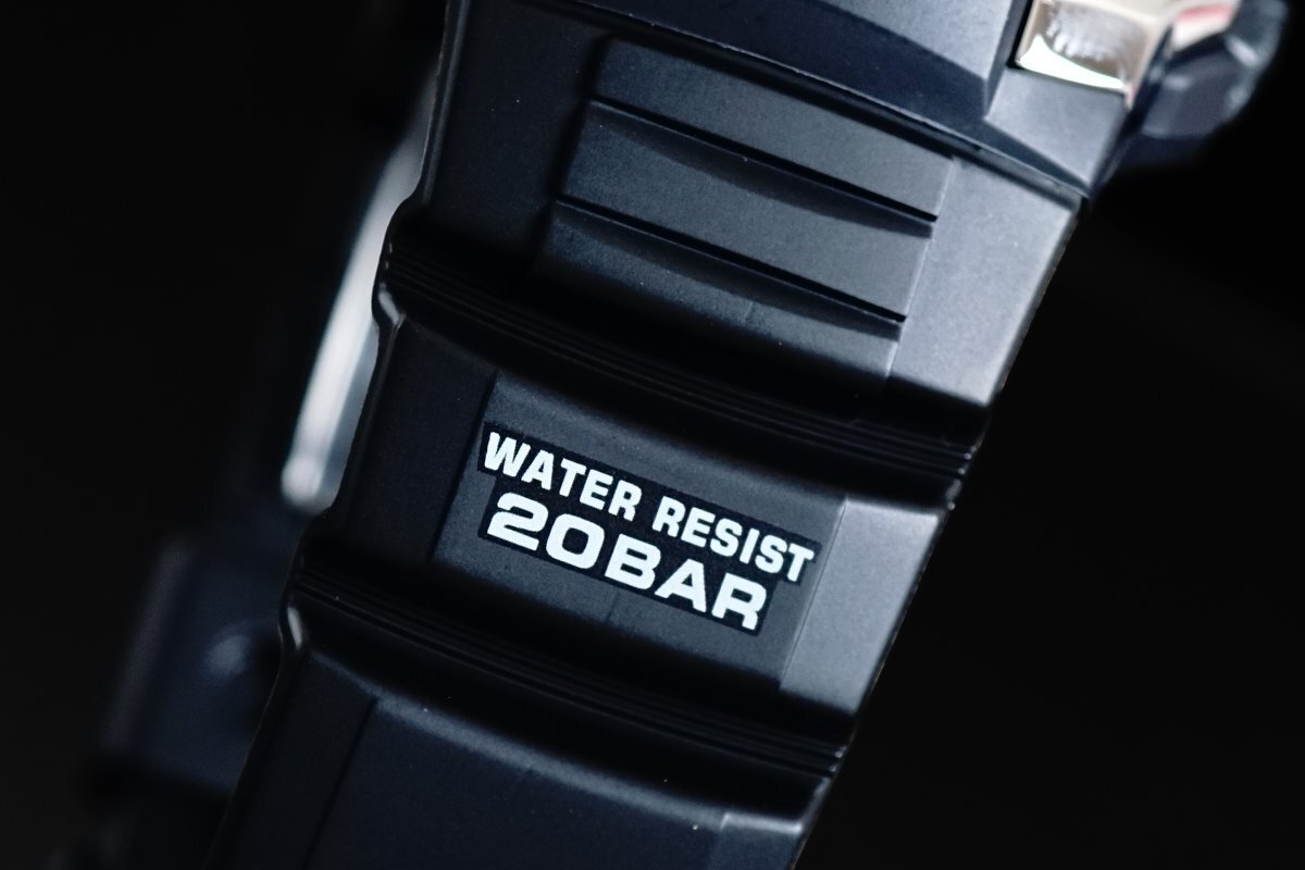 1円～1スタ 新品未使用 逆輸入model CASIO カシオ電波時計200m防水【誤差10万年に1秒】BK ブラック 20気圧 超高性能 ハイスペック腕時計_8