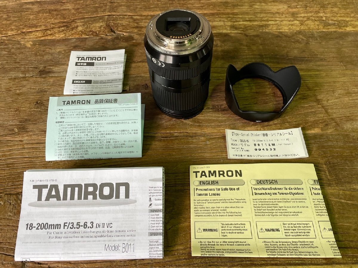 TAMRON タムロン 18-200mm F3.5-6.3 Di Ⅲ VC キャノン用 B011EMBK 