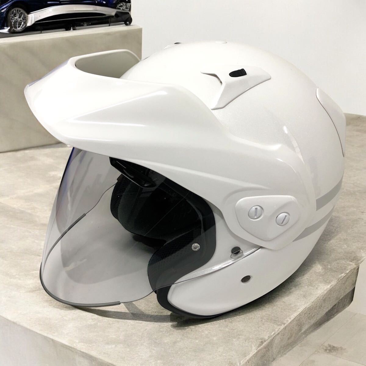 ☆I0219C Arai アライ CTM CT-M GLASS WHITE グラスホワイト 59-60cm