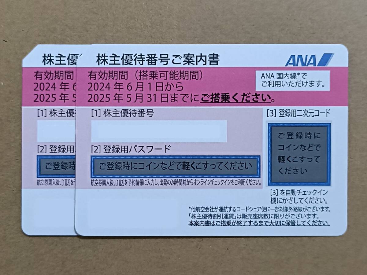 ＡＮＡ「株主優待券 ２枚」　登録用パスワード通知_1