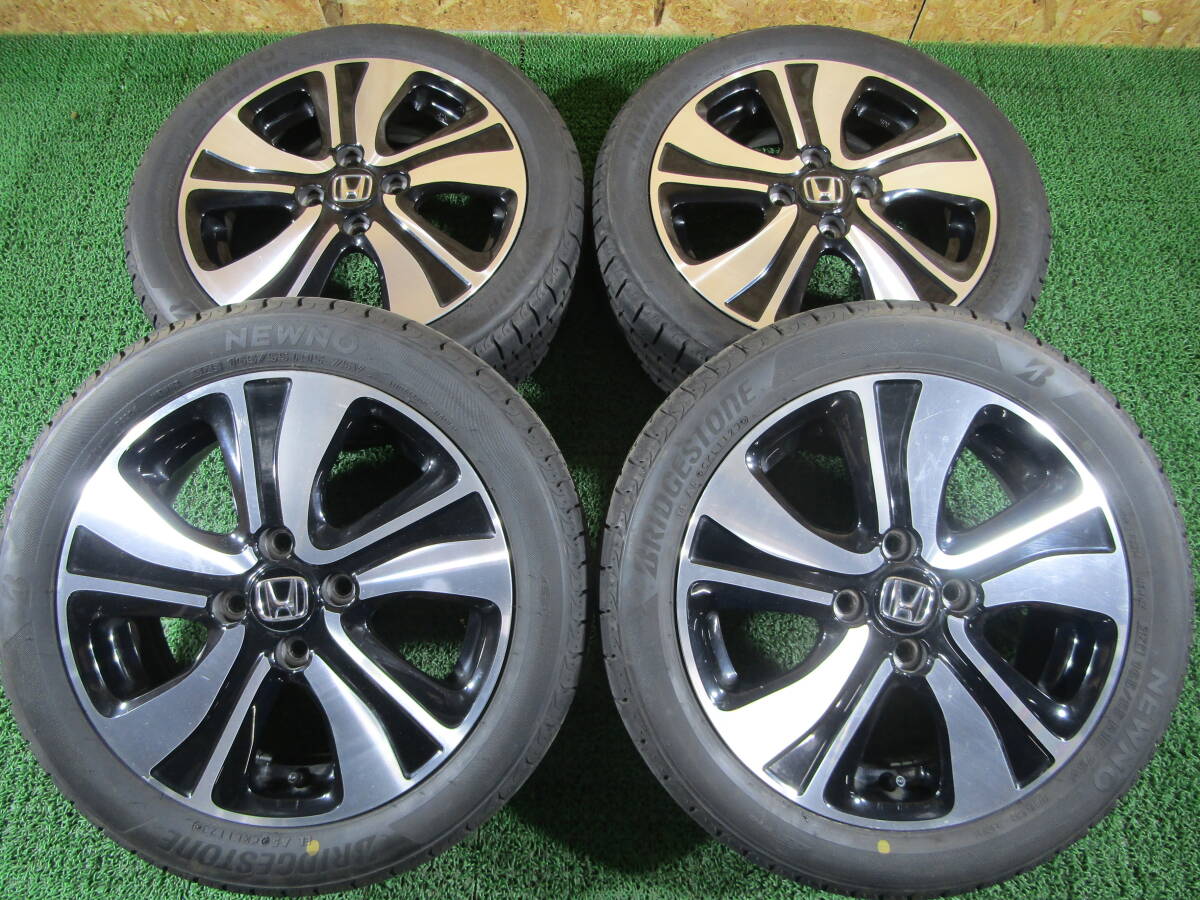 札幌発☆最落なし!【N-ONE 純正】ホンダ 15×4.5J +45 ブリヂストン NEWNO 165/55R15 4本 売切り!_1