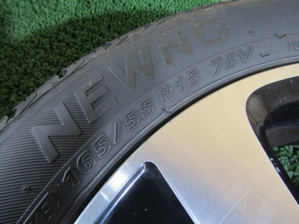 札幌発☆最落なし!【N-ONE 純正】ホンダ 15×4.5J +45 ブリヂストン NEWNO 165/55R15 4本 売切り!_7
