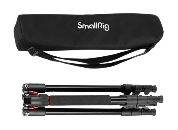 1円スタート 訳有 SmallRig カメラ三脚 170cm コンパクト 4段調整 アルミ製 耐荷重15kg 中心軸反転 一脚可変式 3983 T-10 ブラック A11231_2