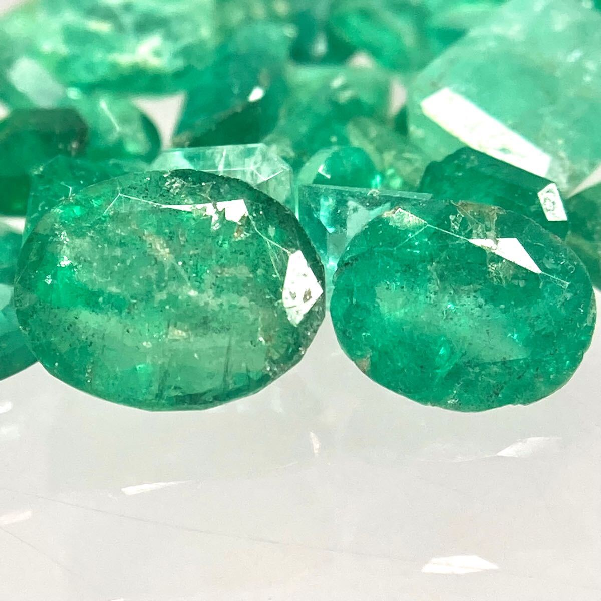 1円〜!!〔天然エメラルドおまとめ20ct〕m 約4g ルース 裸石 宝石 ジュエリー jewelry emerald ベリル w5す38_2