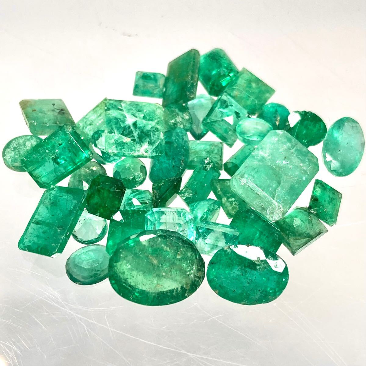 1円〜!!〔天然エメラルドおまとめ20ct〕m 約4g ルース 裸石 宝石 ジュエリー jewelry emerald ベリル w5す38_3