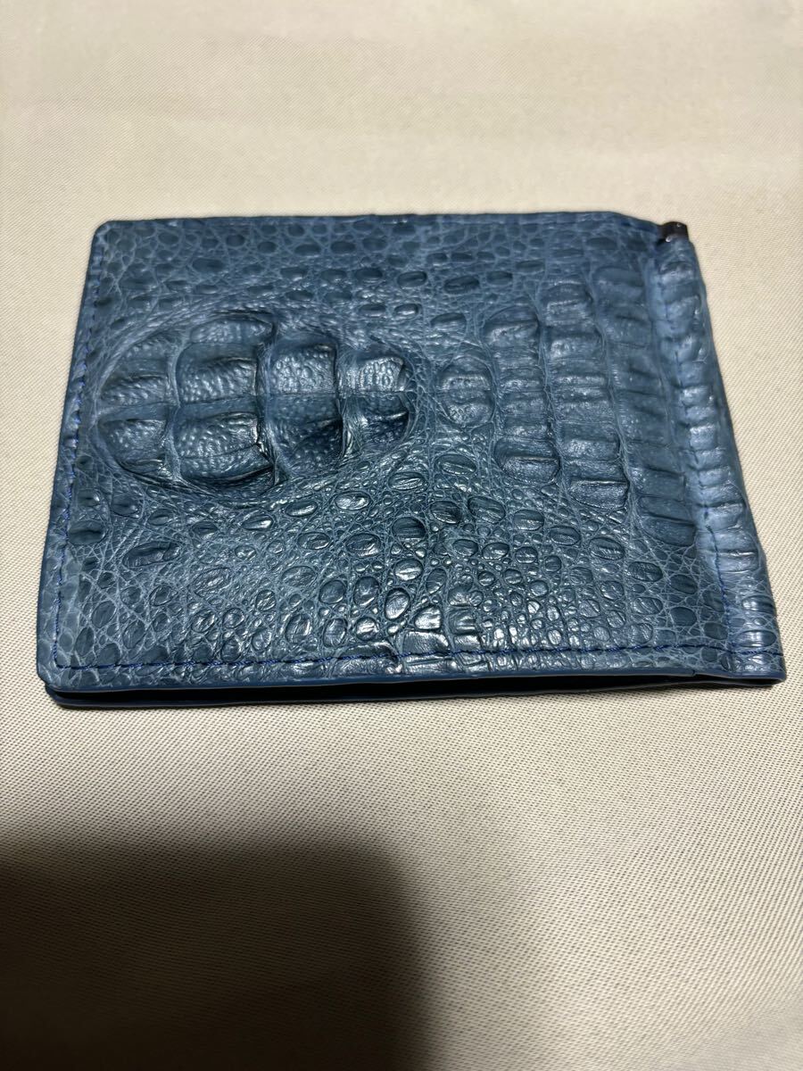 クロコダイル　カイマン　本革　マネークリップ_1