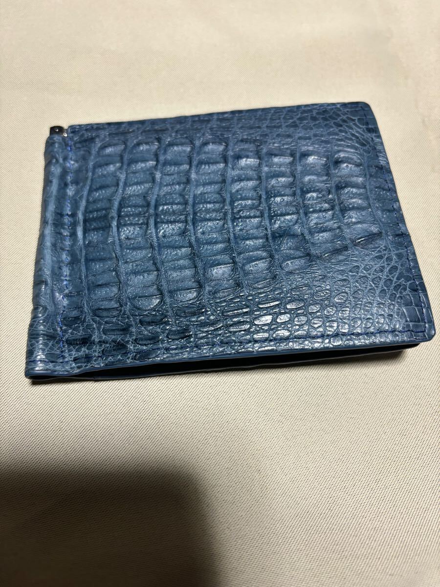 クロコダイル　カイマン　本革　マネークリップ_2