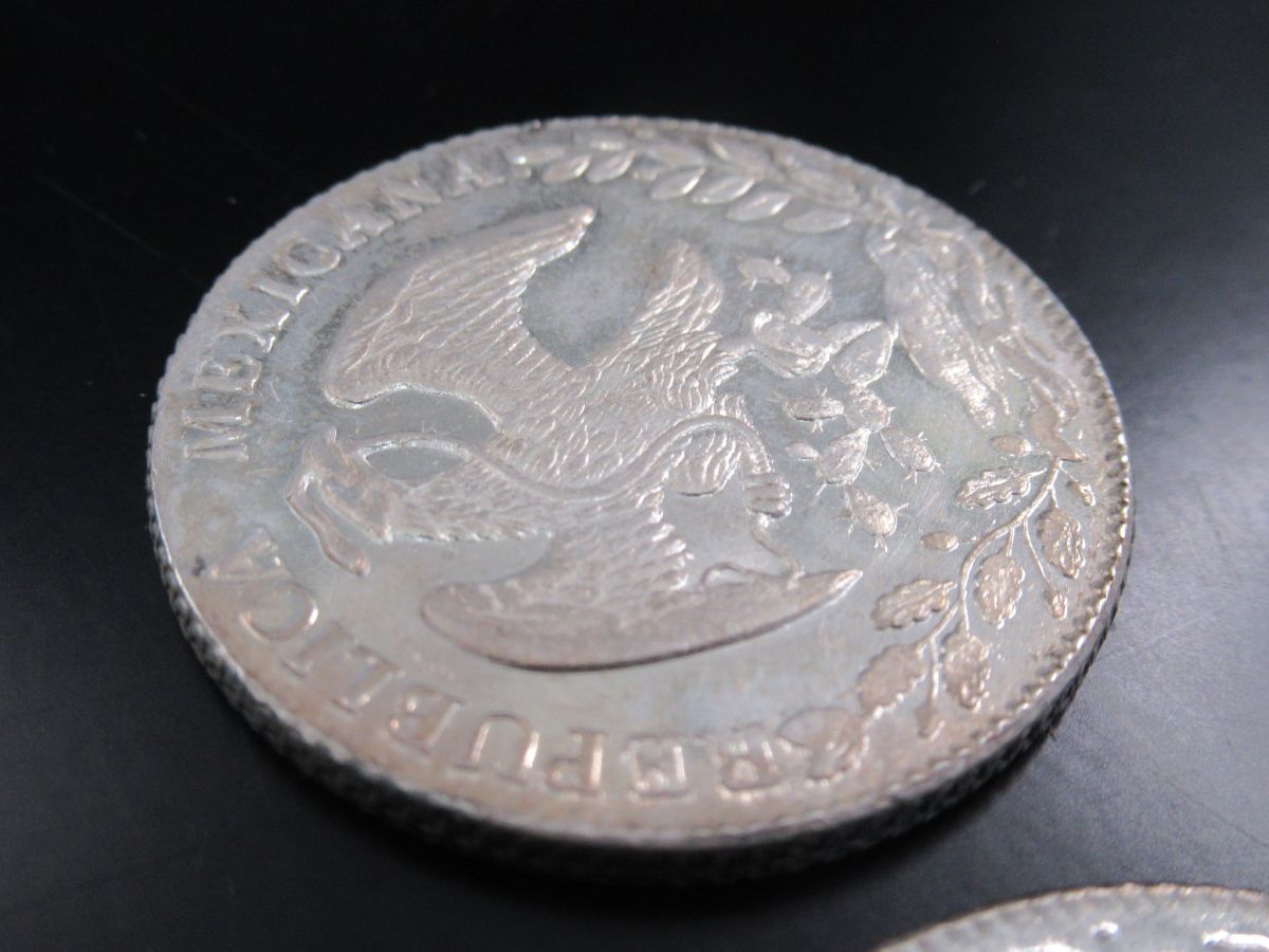 ○代CPT298-60 メキシコ貨幣 8レアル銀貨 リバティキャップ / 1859年