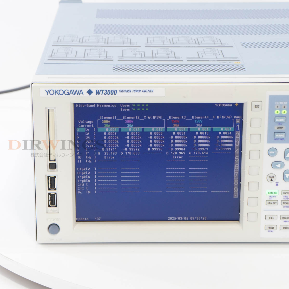 DW 8日保証 WT3000 760304-04-SV-M/G6/V1/C5 YOKOGAWA PRECISION POWER ...