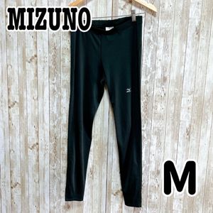 【足首ジッパー付き】MIZUNO レギンス スパッツ スポーツM ブラック ミズノ