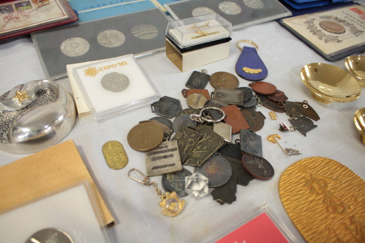 1014) 金メッキ おまとめ 金杯 金盃 24KGP 記念品 寿 エキスポ メダル