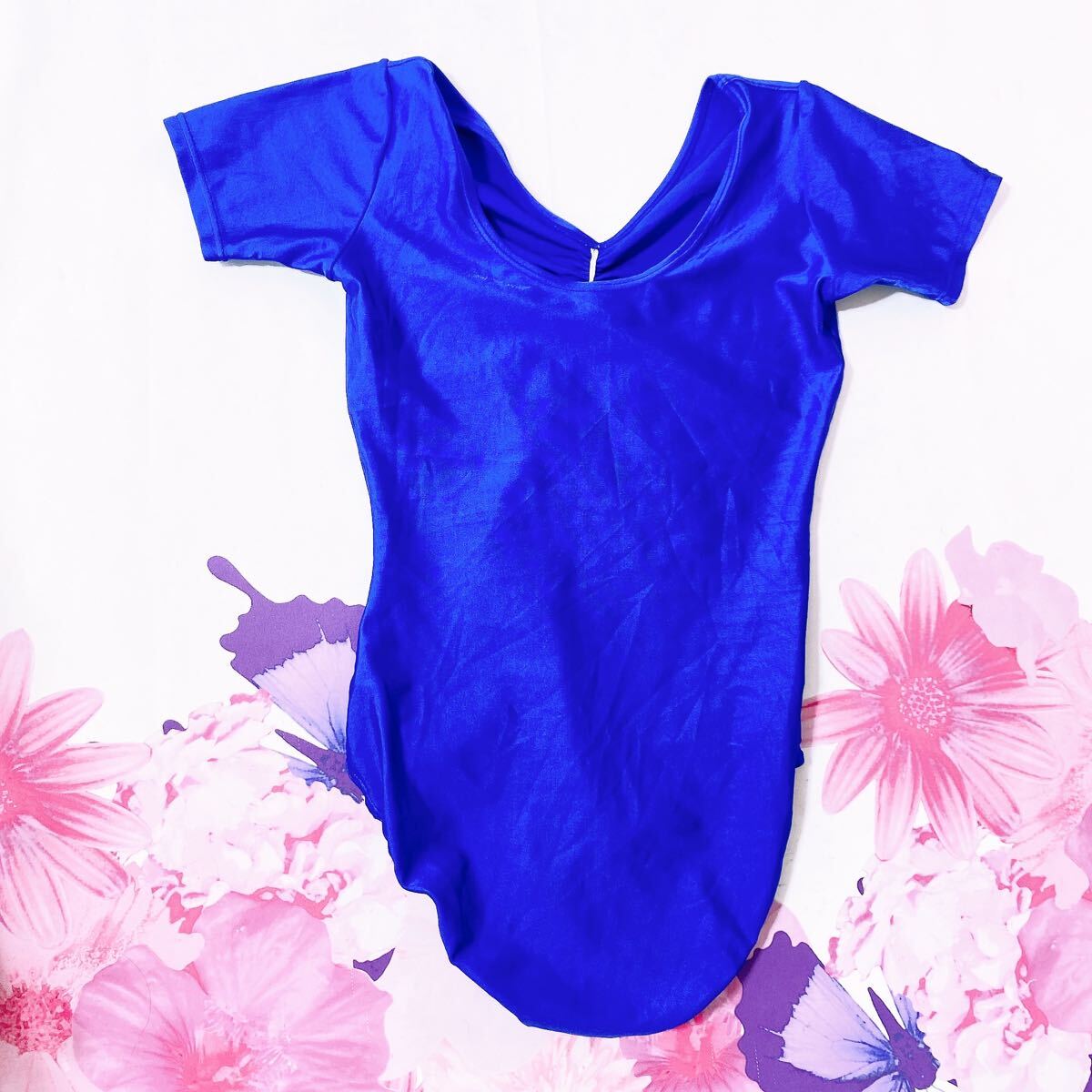 314 高級品 バレエ ダンス レオタード 整理品 新体操 Lサイズ　ツルツル光沢サテン生地 _4