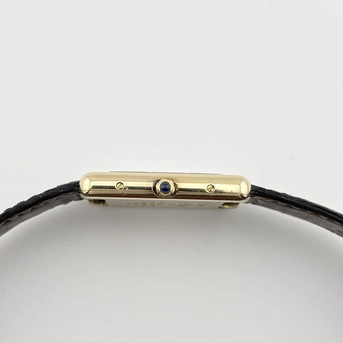 状態良好品 Cartier カルティエ マストタンク LM 681006 ヴェルメイユ SV925 GP クォーツ 腕時計 グレー_4