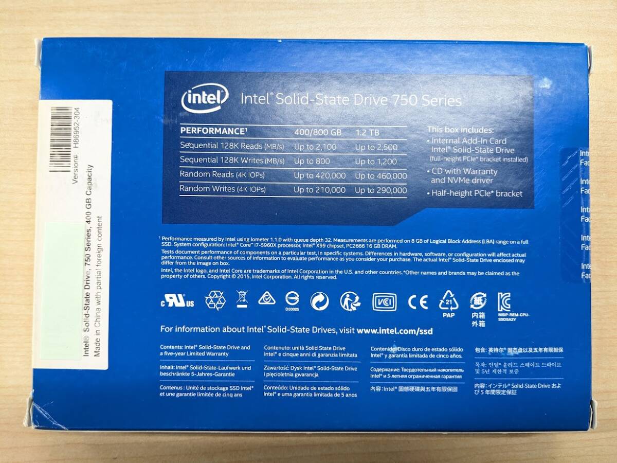 Intel　400GB MLC SSD PCI-E 3.0 750　　SSDPEDMW400G4X1_2