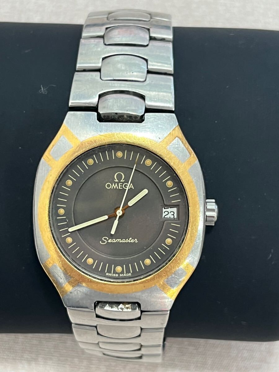 オメガ 不動 シーマスター ポラリス デイト ジャンク クォーツ SS オメガ シーマスター OMEGA SEAMASTER ポラリス クォーツ 腕時計