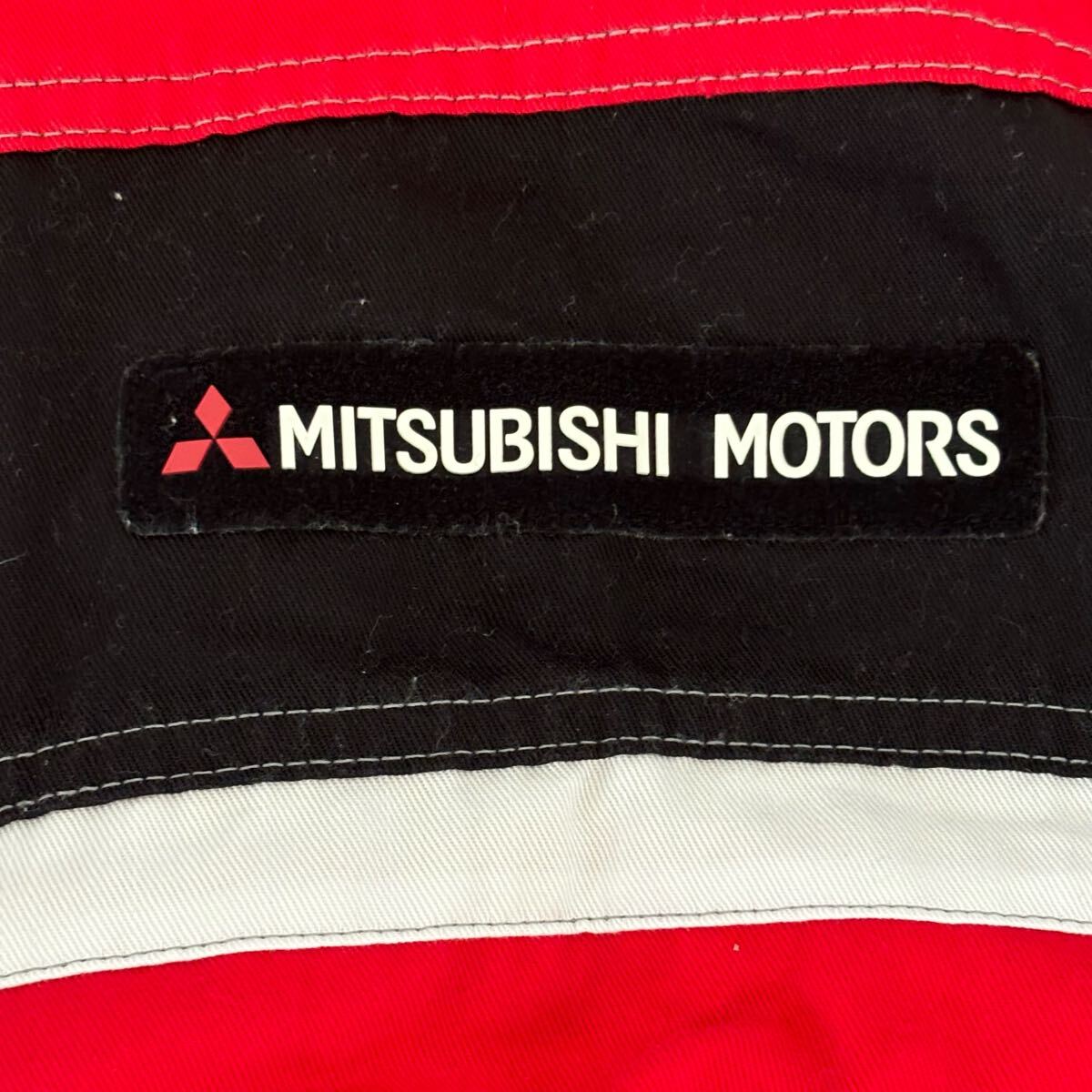 U□MITSUBISHI MOTORS 三菱モーターズ メンズ つなぎ サイズ不明 赤×黒