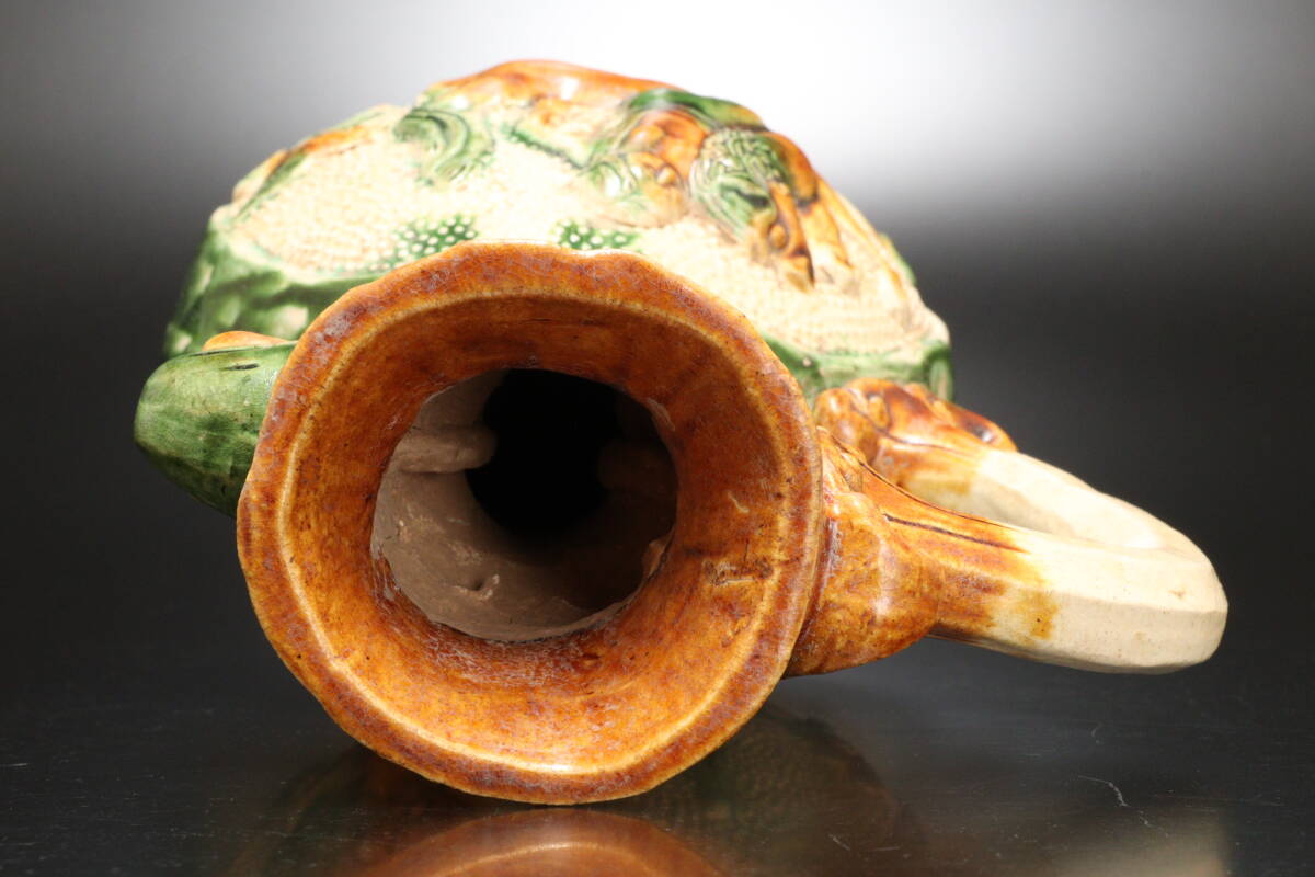 P 中国美術 唐三彩 三彩鳳首瓶 写し(骨董陶磁器一般)｜売買された