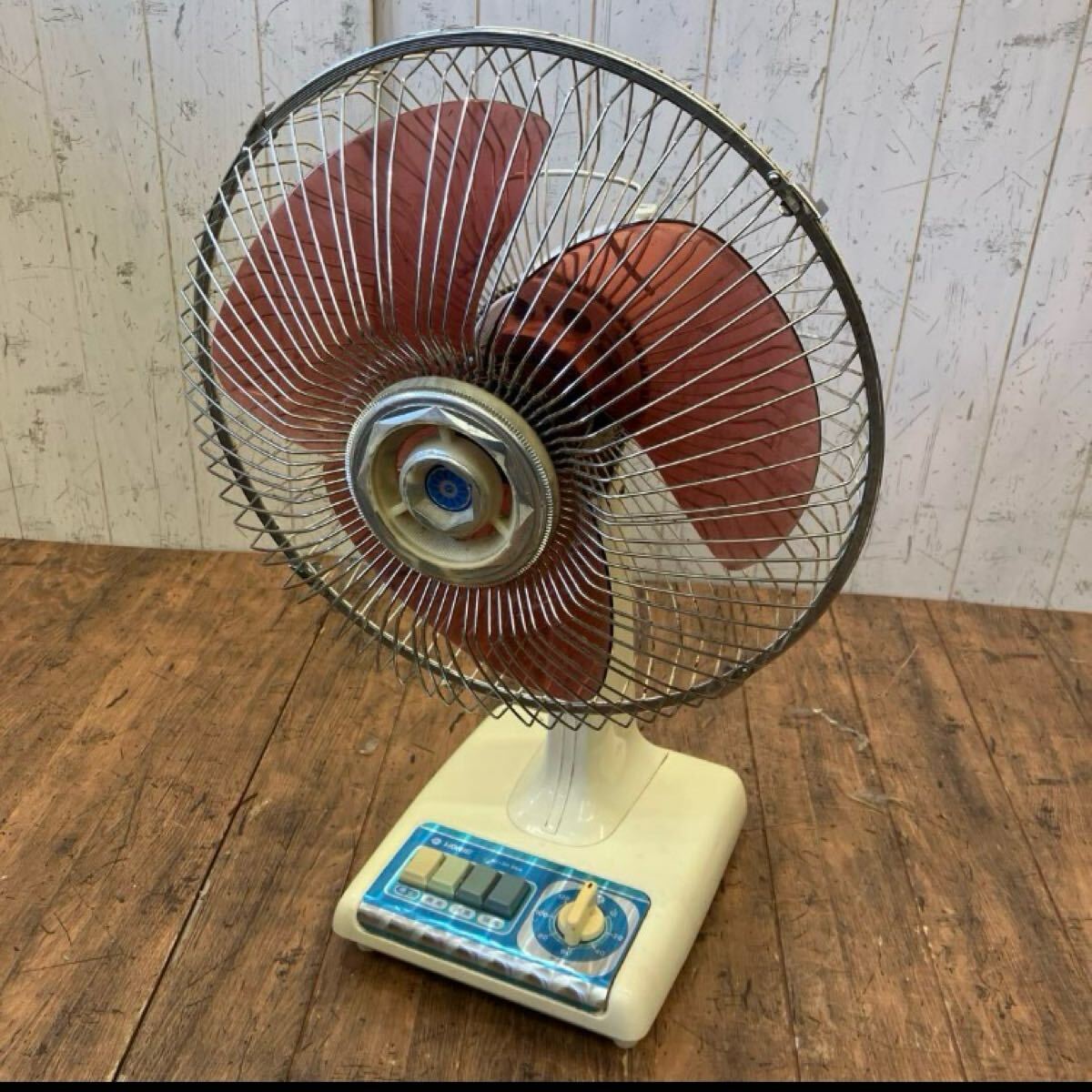 昭和レトロ ホリエ HORIE 扇風機 お座敷扇風機 HF-30DNK 3枚羽 首振り