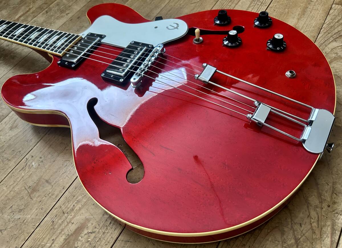 希少名機 Epiphone Japan Riviera CR(Cherry Red) 1982年製 ベージュ