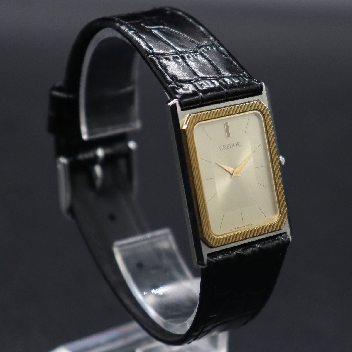 電池新品 SEIKO CREDOR セイコー クレドール 6730-5090 クォーツ 14K 